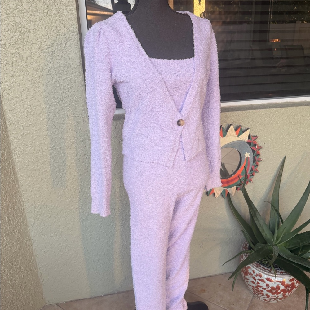 Haute Monde Soft Lilac Knit 3 Piece Set
